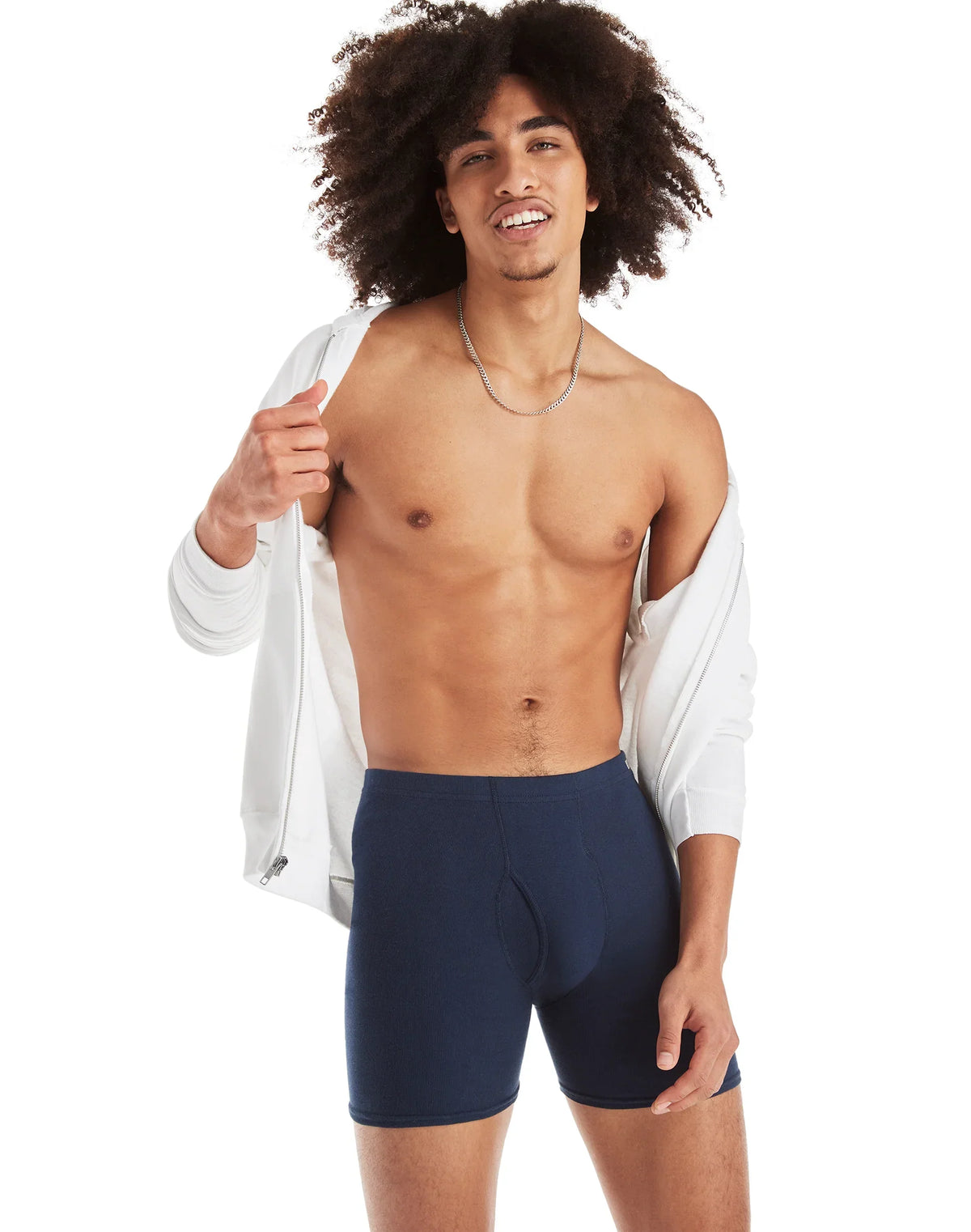 Hanes Men's Boxer Brief Super Value Pack, ComfortSoft Waistband, Assorted Blues, 10-Pack
