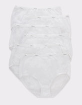 Hanes Women's Cotton Brief Underwear, Moisture-Wicking, 6-Pack