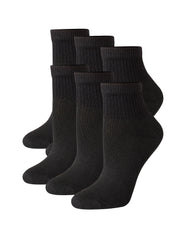 Hanes Women's Ankle Socks, Moisture-Wicking, Extended Sizes 8-12, 6-Pairs