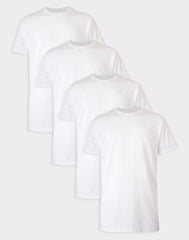 Hanes Ultimate Tall Men’s White Cotton Undershirt, 4-Pack, (Big & Tall Sizes)