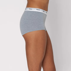 Hanes Originals Women’s Boyshort Underwear, Breathable Stretch Cotton, Assorted, 4-Pack