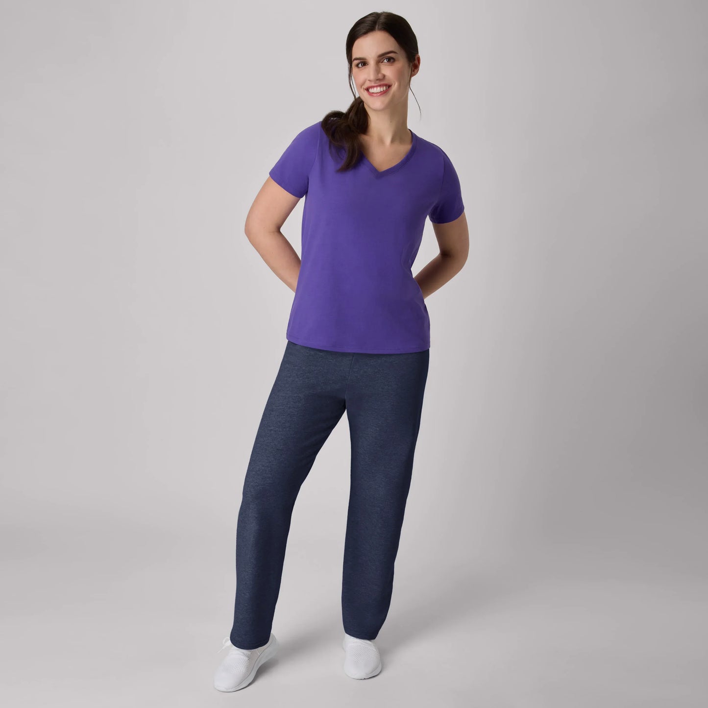 Hanes EcoSmart Women's Fleece Sweatpants with Open Bottom Legs, 30.5"