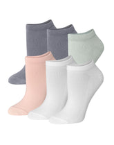 Hanes Originals Women’s SuperSoft No Show Socks, Extended Sizes, 6-Pairs