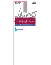 Hanes Silk Reflections Silky Sheer Knee Highs, Sheer Toe, 2-Pairs