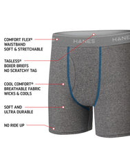 Hanes Comfort Flex Boys' Boxer Brief Super Value Pack, Prints/Solids, 10-Pack