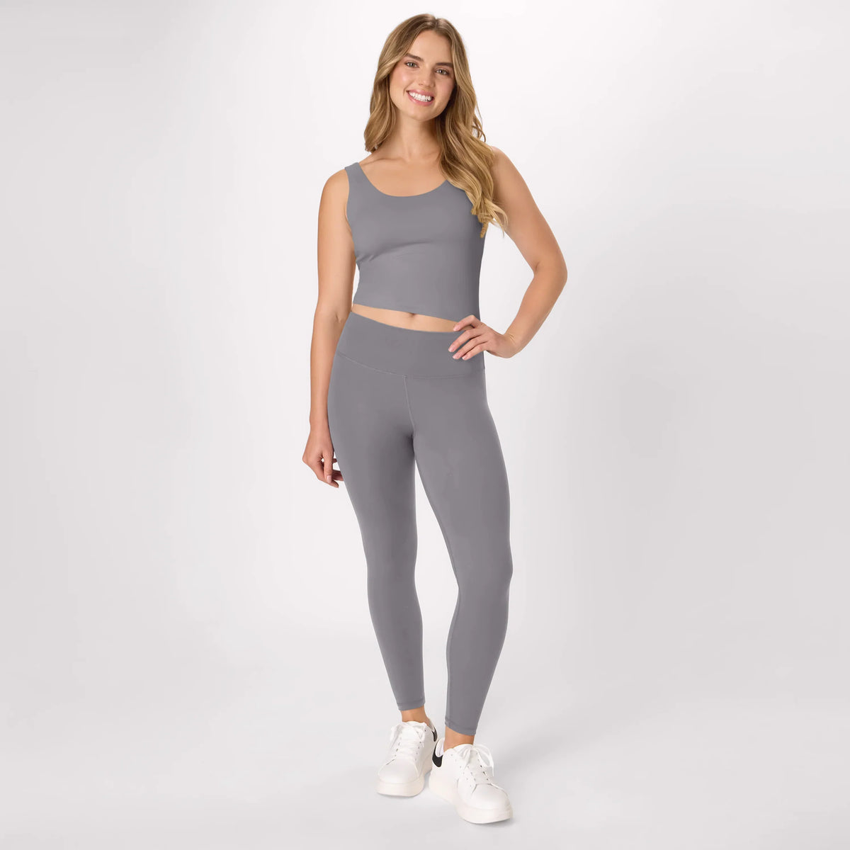 Hanes CoolDRI Women's Crop Tank with Built-in Shelf Bra, 3-Pack