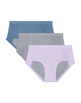Hanes Girls' Absorbency Underwear Briefs Pack, 3-Pack, Confident Nights, Cotton
