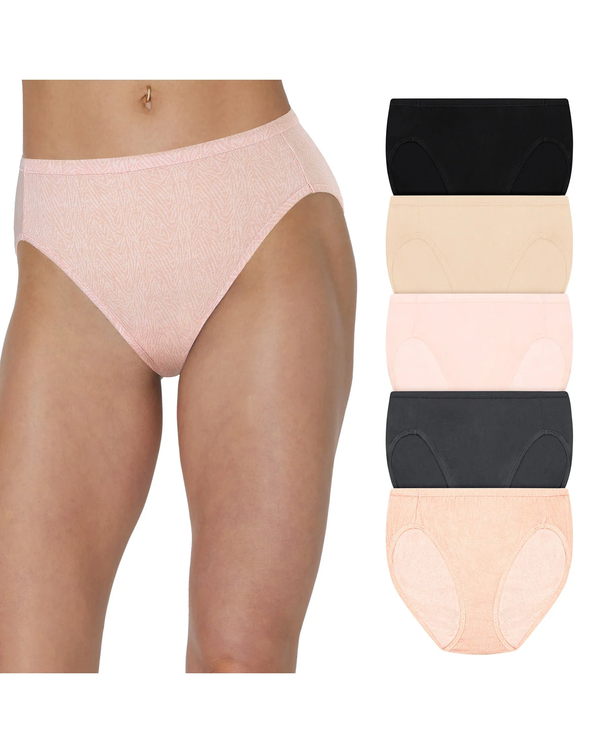 Hanes Ultimate ComfortSoft Women's Underwear High Cut, 5-Pack, Cotton Stretch