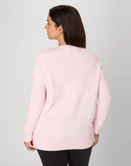 Hanes Just My Size EcoSmart Women's Fleece Sweatshirt, V-Notch (Plus Size)