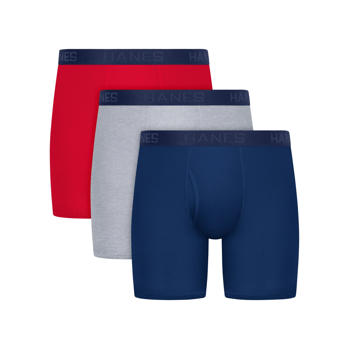 Hanes Ultimate Big Men's ComfortBlend Boxer Brief Underwear, Assorted, 3-Pack (Big & Tall Sizes)