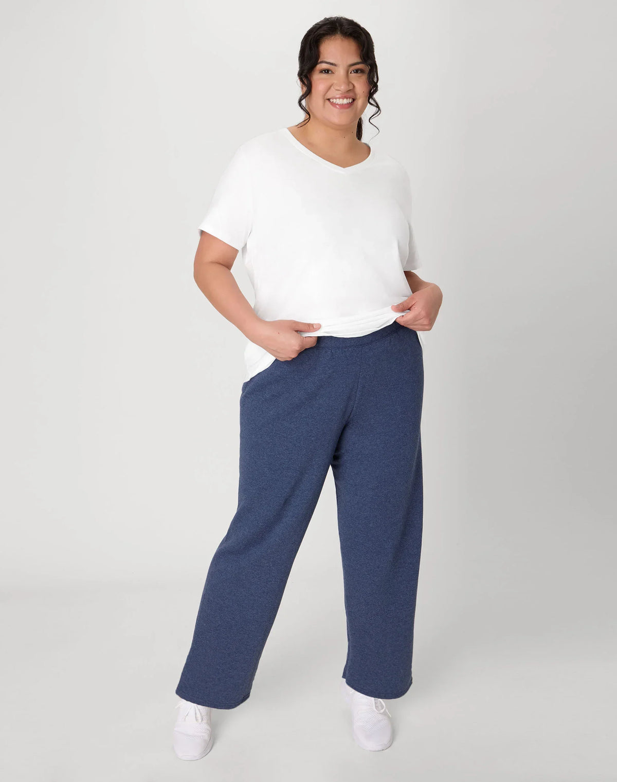Hanes Just My Size EcoSmart Women's Fleece Sweatpants, Open Leg, 30.5" (Plus Size)