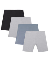 Hanes Girls' Play Shorts, 4-Pack, Cotton Stretch, Assorted Solids Multipacks