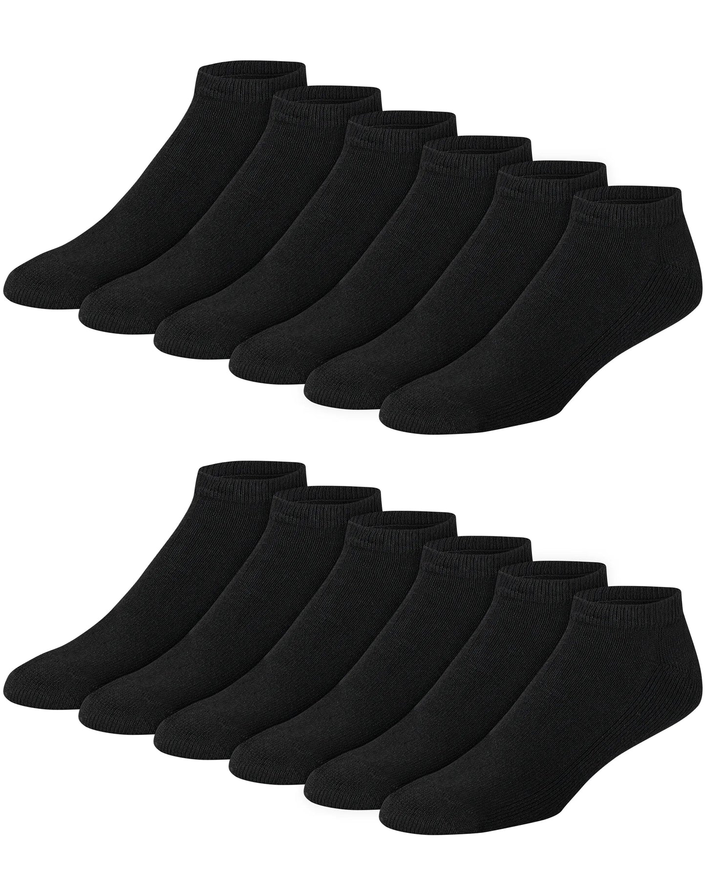 Hanes Double Tough Men's Low Cut Socks, Shoe Sizes 6-12, 12-Pairs