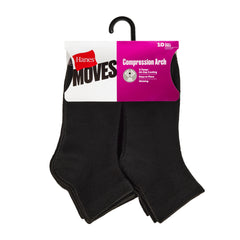 Hanes Moves X-Temp Women’s Ankle Socks, 10-Pairs, Shoe Sizes 8-12