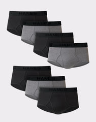 Hanes Men's Underwear Briefs Pack, 7-Pack, Sexy Men's Underwear, Moisture Wicking, Black