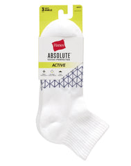 Hanes Absolute Active Men’s Cushioned Ankle Socks Pack, 3-Pack, Moisture Wicking
