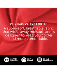 Hanes Originals Men’s Stretch Cotton Boxer Brief Underwear, Moisture-Wicking