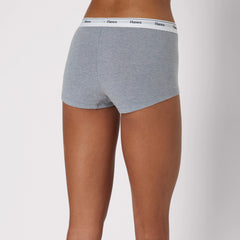Hanes Originals Women’s Boyshort Underwear, Breathable Stretch Cotton, Assorted, 4-Pack