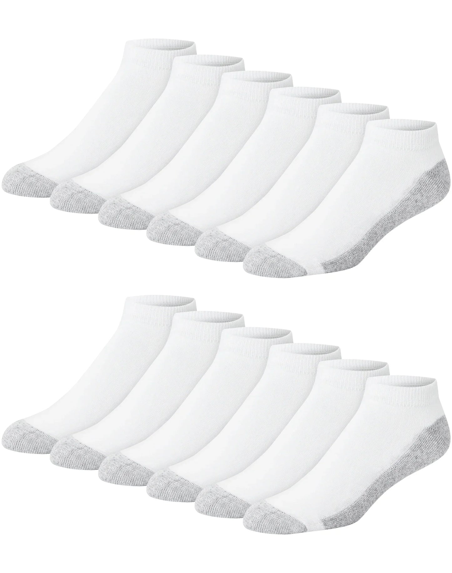 Hanes Double Tough Men's Low Cut Socks, Shoe Sizes 6-12, 12-Pairs