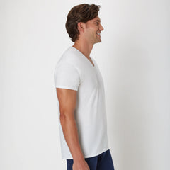 Hanes Ultimate Men’s V-Neck Undershirt Pack, ComfortSoft, White 6-Pack