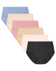Hanes Women's Super Stretch Microfiber Modern Brief Underwear, Comfort Flex Fit, 6-Pack