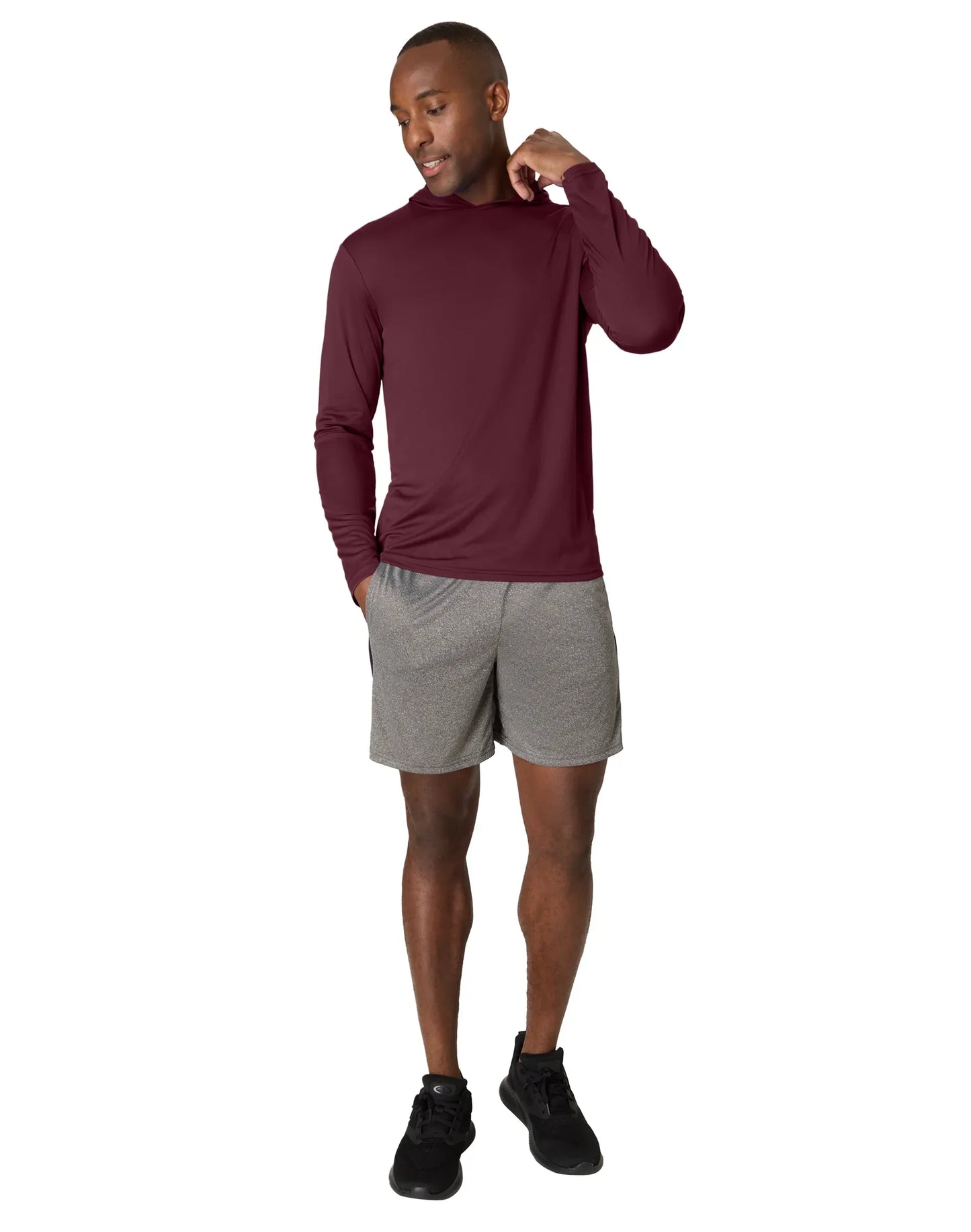 Hanes Cool DRI Men’s Hooded T-Shirt, 3-Pack, Moisture-Wicking