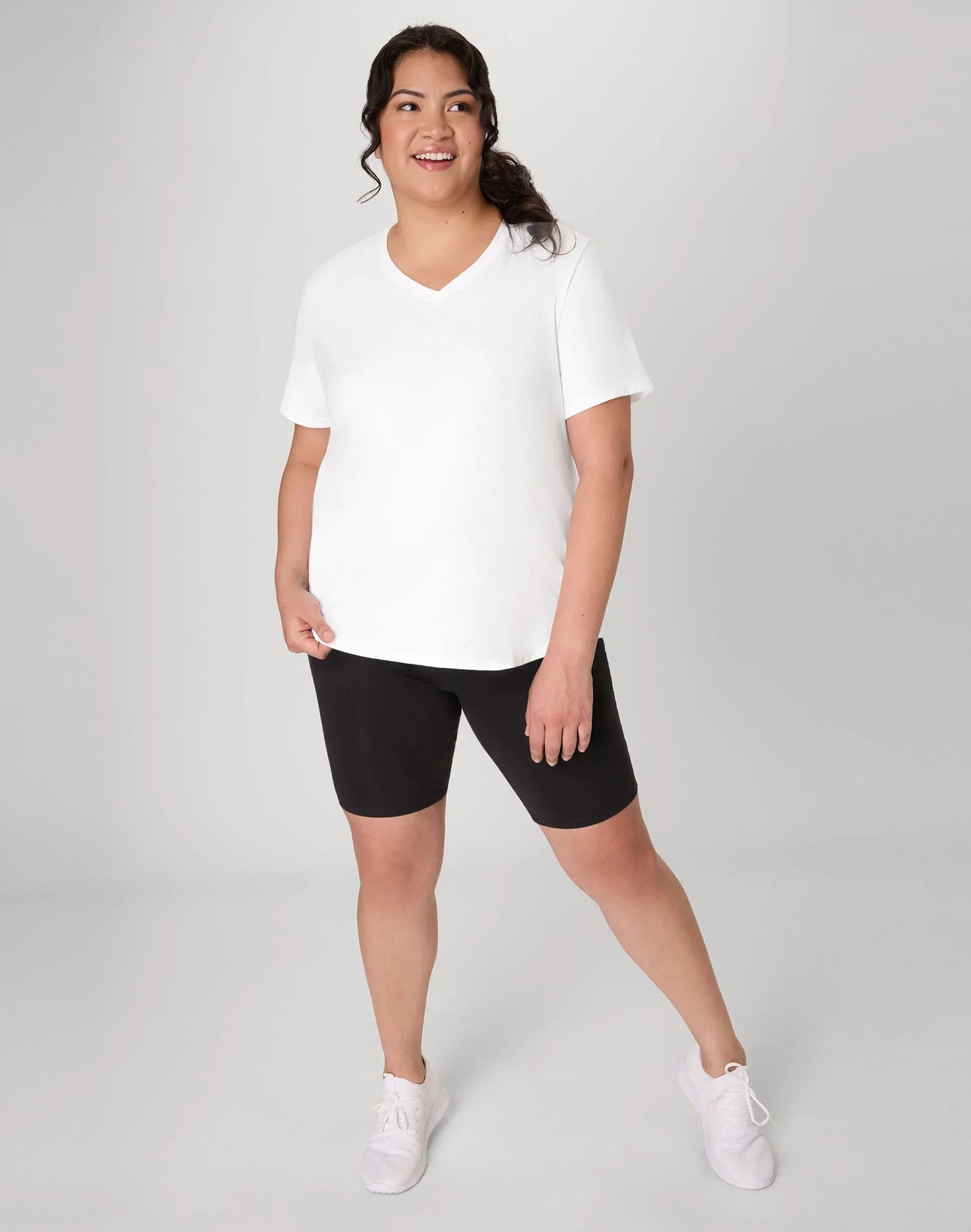 Hanes Just My Size Cotton Jersey Short Sleeve V-Neck T-Shirt (Plus Size)