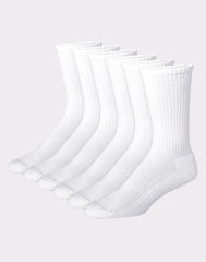 Hanes Men's Performance Cushioned Crew Socks, 6-Pack