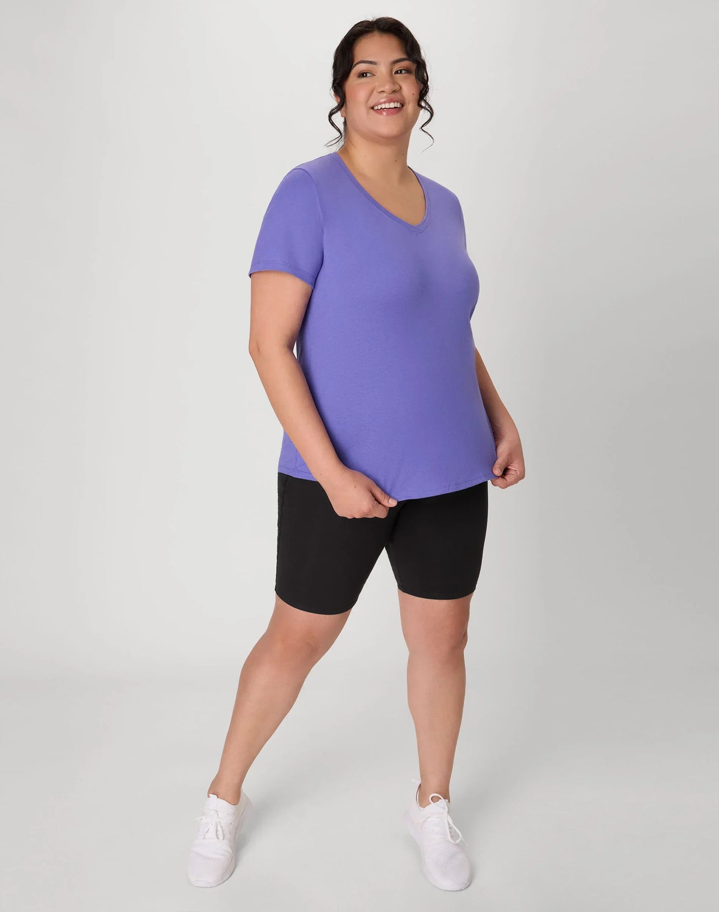 Hanes Just My Size Cotton Jersey Short Sleeve V-Neck T-Shirt (Plus Size)