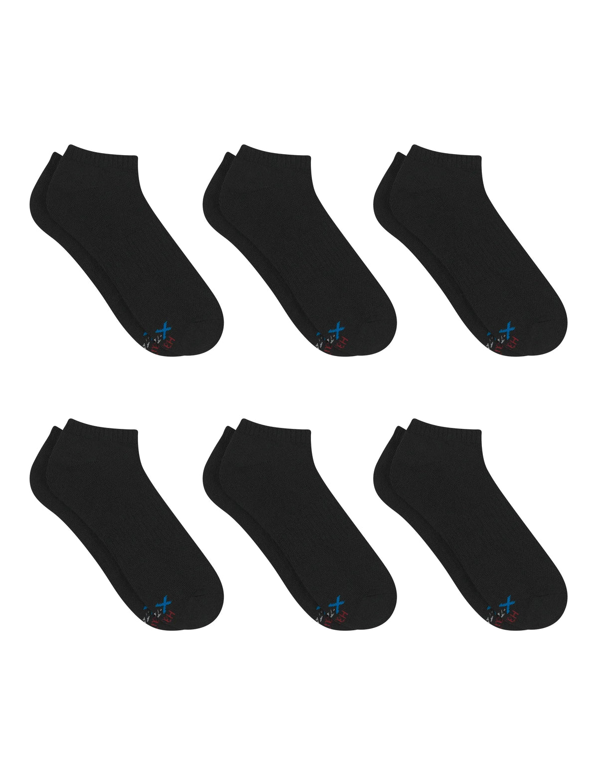 Hanes Men's Performance No Show Socks With Cushioned Heel & Toe, 6-Pack