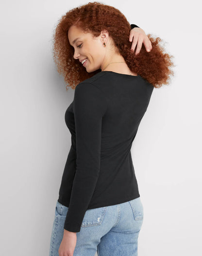 Hanes Women's Long Sleeve Cotton T-Shirt