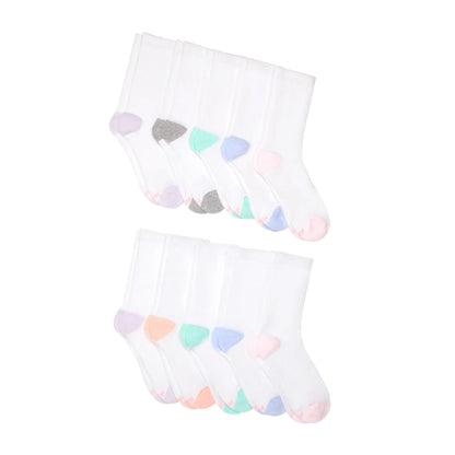 Hanes Moves X-Temp Women's Crew Socks, 10-Pairs, Shoe Sizes 8-12
