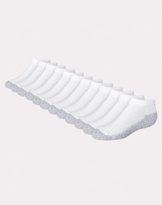 Hanes Double Tough Boys' Cushion No Show Socks, 12-Pairs