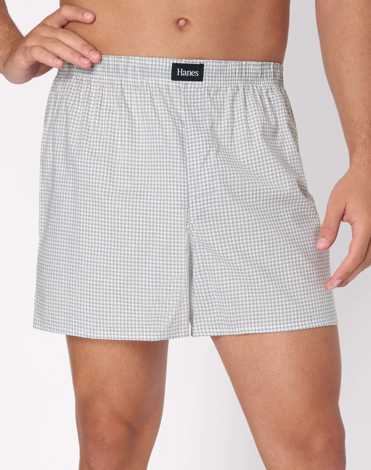 Hanes Originals Ultimate Men's Cotton Stretch Woven Boxer Underwear, Plaids/Prints, 3-Pack