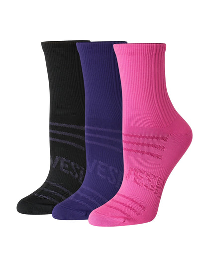 Hanes Moves Women&rsquo;s Seamless Stretch Mid Crew Socks, 3 Pairs