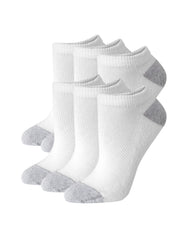 Hanes Women's No-Show Socks, Moisture-Wicking, Extended Sizes 8-12, 6-Pairs