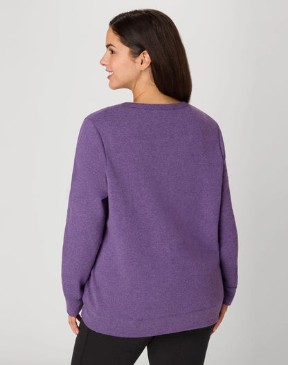 Hanes Just My Size EcoSmart Women's Fleece Sweatshirt, V-Notch (Plus Size)