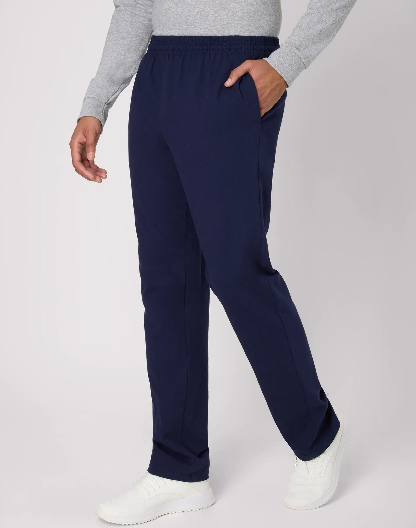 Hanes Essentials Men's Cotton Jersey Pants, 32"