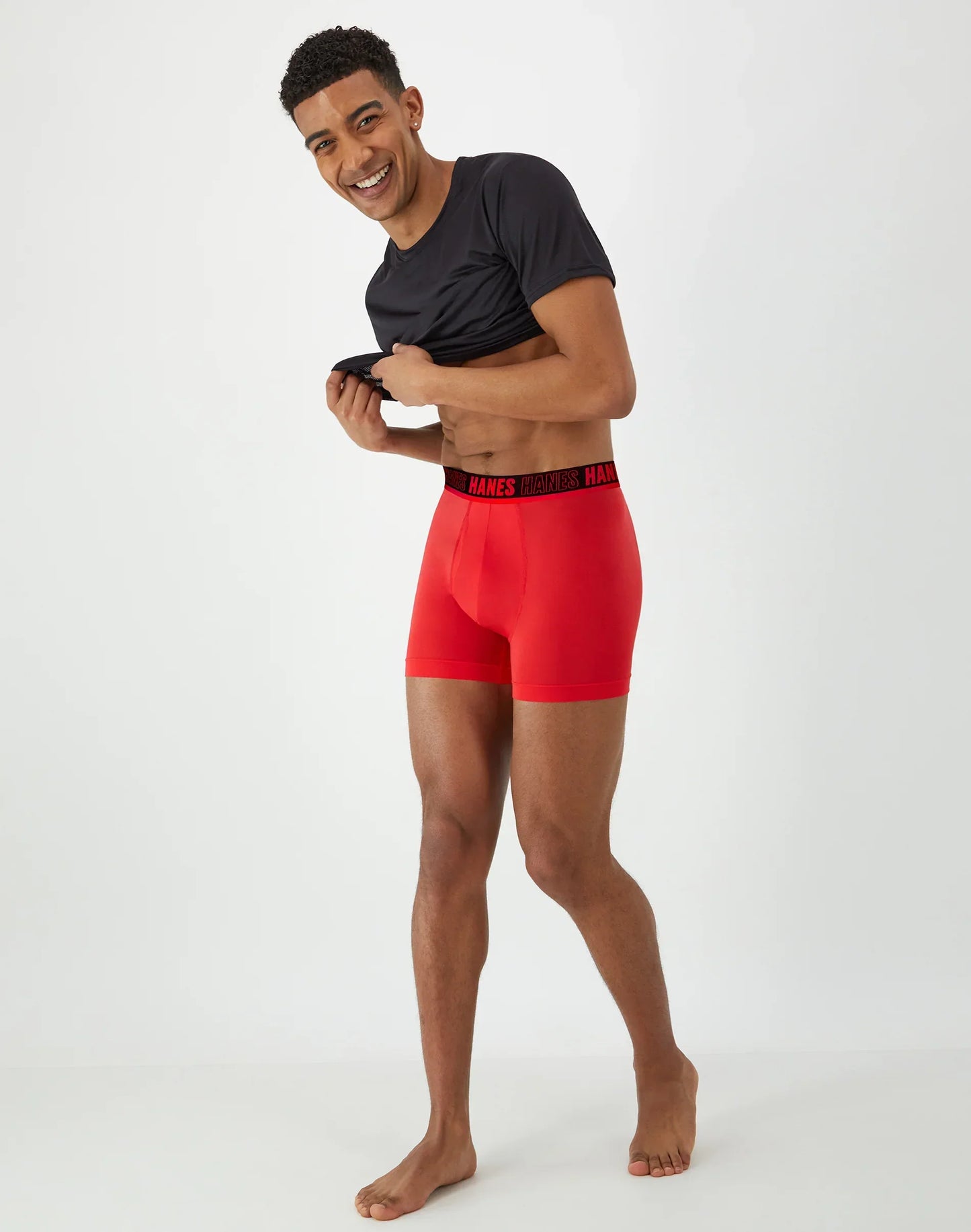 Hanes Moves Ultimate Men's Anti-Chafe Trunk Underwear, Total Support Pouch, X-Temp, 4-Pack, 4"