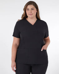 Hanes Comfort Fit Scrubs Women's Rib Back Scrub Top