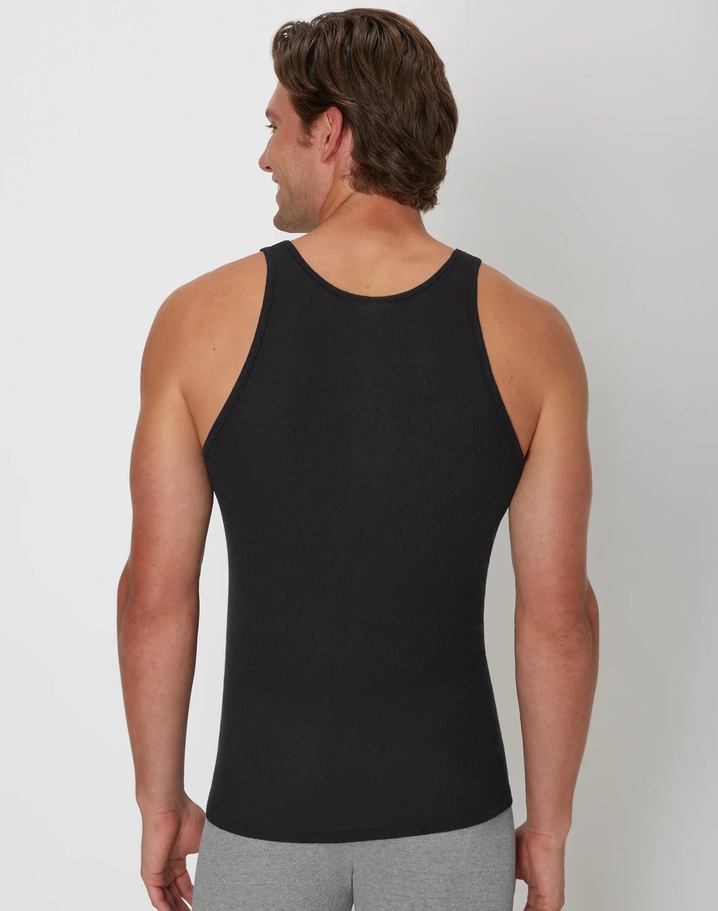 Hanes Ultimate ComfortSoft Men's Tank Undershirt, Black/Grey, 6-Pack