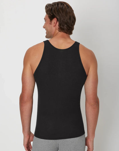Hanes Ultimate ComfortSoft Men's Tank Undershirt, Black/Grey, 6-Pack