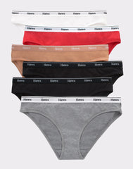 Hanes Originals Women&rsquo;s Bikini Underwear, Breathable Stretch Cotton, 6-Pack