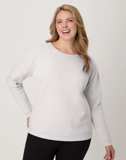 Hanes EcoSmart Women's Fleece Sweatshirt, V-Notch