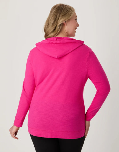Hanes Women's Slub Jersey Full Zip Hoodie