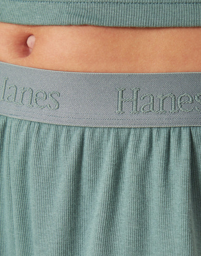 Hanes Originals Women&rsquo;s SuperSoft Comfywear Rib Sleep Shorts