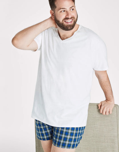 Hanes Ultimate Big Men&rsquo;s V-Neck T-Shirt Pack, 4-Pack, (Big &amp; Tall Sizes)