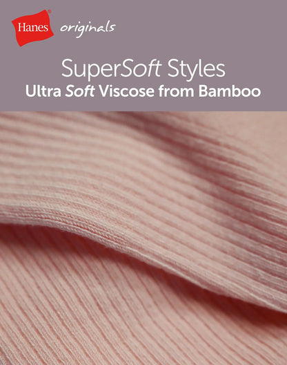 Hanes Originals Women&rsquo;s SuperSoft No Show Socks, Extended Sizes, 6-Pairs