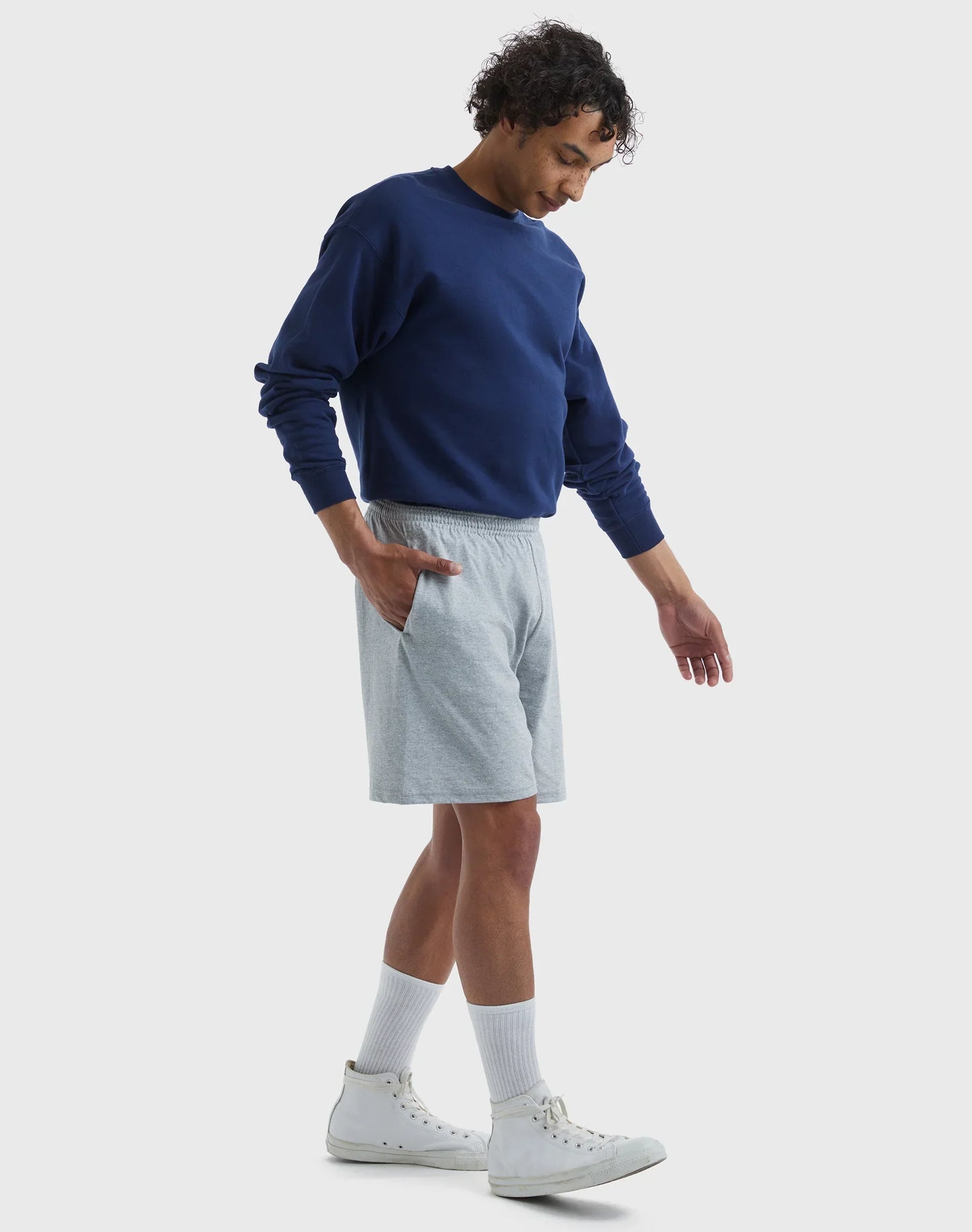 Hanes Essentials Men's Cotton Shorts With Pockets, 7.5"
