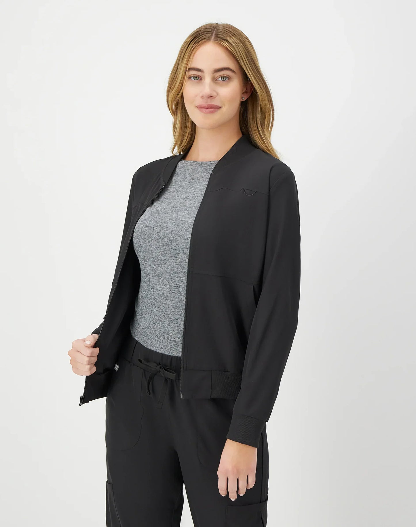 Hanes Comfort Fit Scrubs Women's Scrub Bomber Jacket